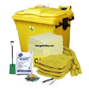 Supplier of Chemical Spill Kit 660 Litre 4 Wheeled Bin in Saudi Arabia